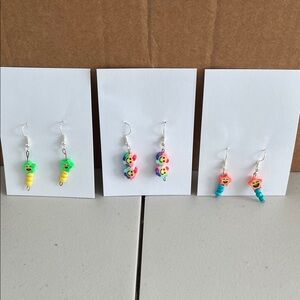Colorful Handmade Beaded Earrings Set